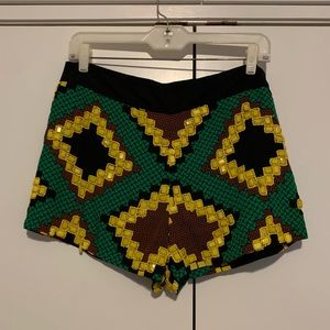 Topshop Beaded Shorts